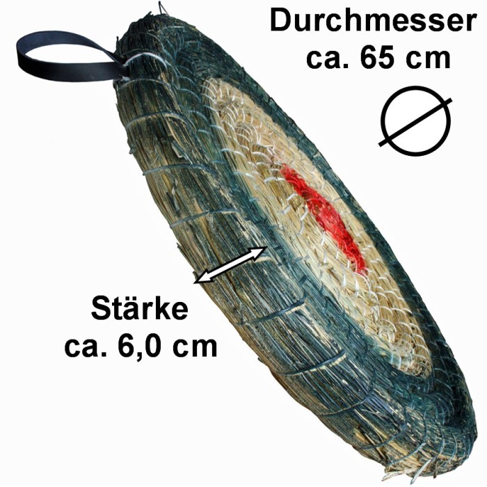 Herbertz Strohzielscheibe, Durchmesser 65 cm, 6 cm dick, Bogensport